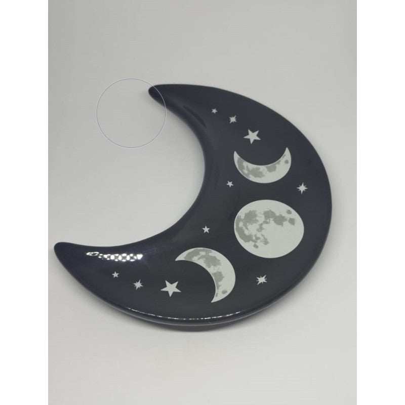 Plato media Luna Negro