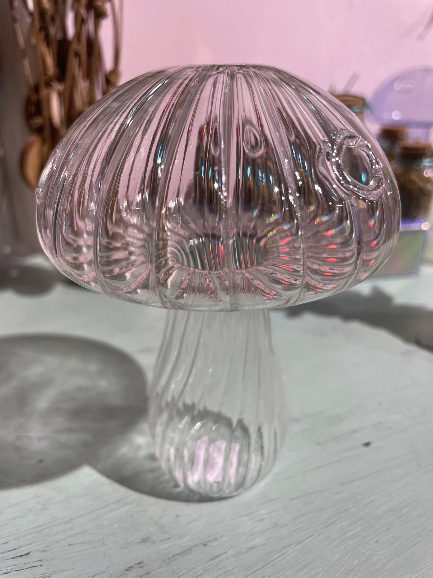 Jarrón Hongo Transparente