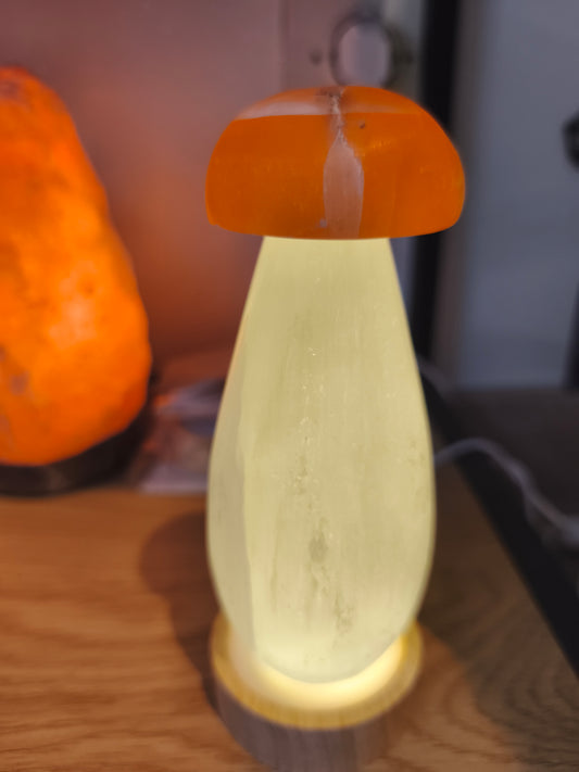 Lampara forma seta + luz
